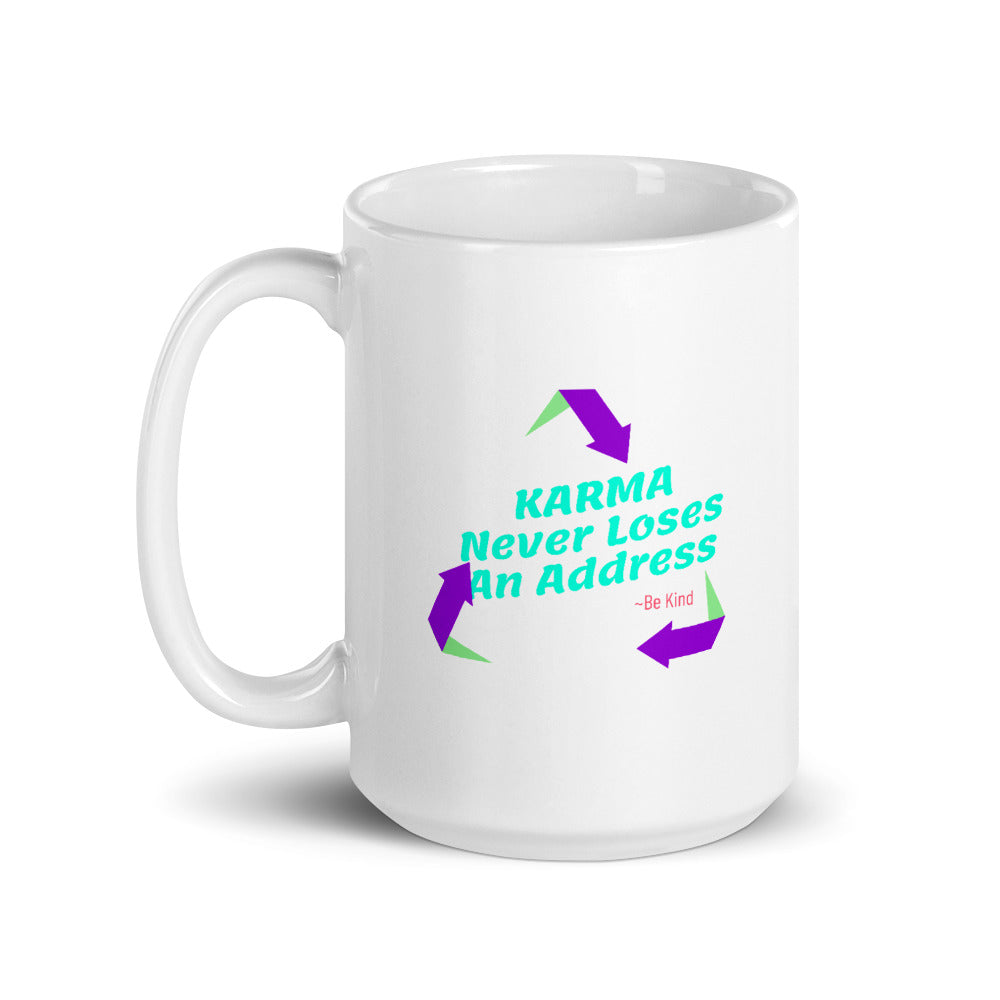 KARMA Never Loses an Address Mug