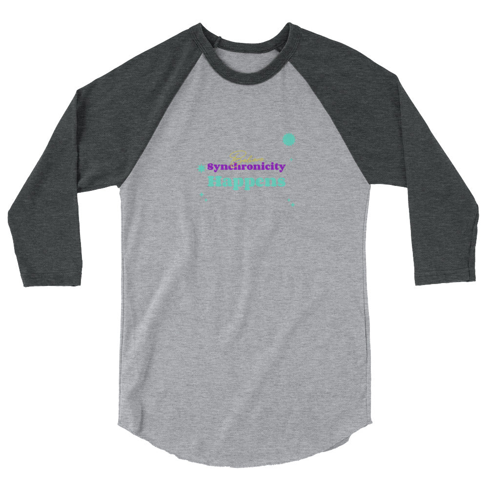 Believe Synchronicity 3/4 sleeve raglan shirt