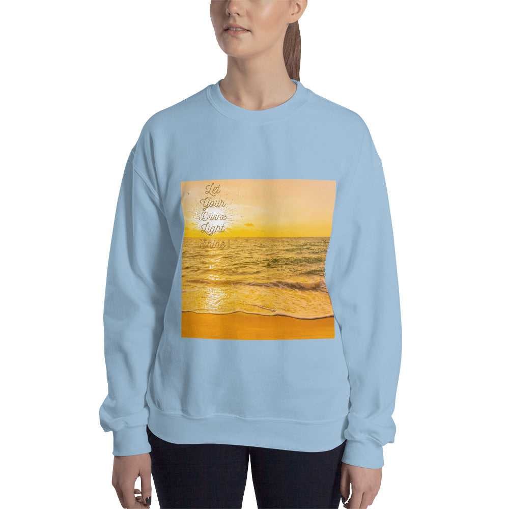 Let your Divine Light Shine Unisex Sweatshirt for women's