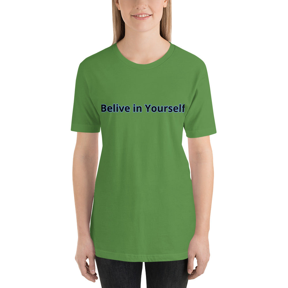 Belive in Yourself Short-Sleeve Unisex T-Shirt for women''s