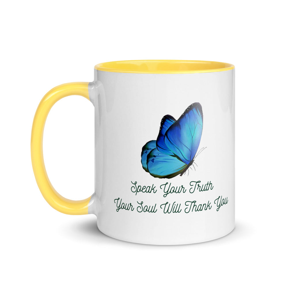 Speak Your Truth Mug with Color Inside